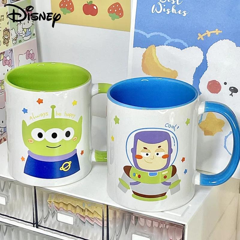 Disney Buzz Lightyear Alien Cartoon Anime Mug Household Coffee Milk 300ml Morning Tea Cup Friends Couples Cute Gift Ceramic Mug