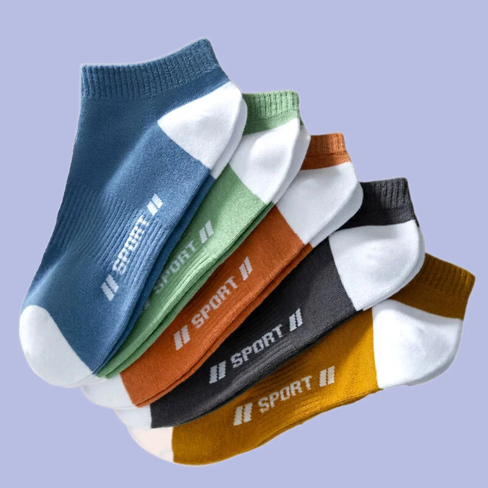 

5/10/20 Pairs Fashion Cotton Socks Breathable Comfortable Short Socks New High Quality Thin Men Sports Sweat-absorbing Boat Sock