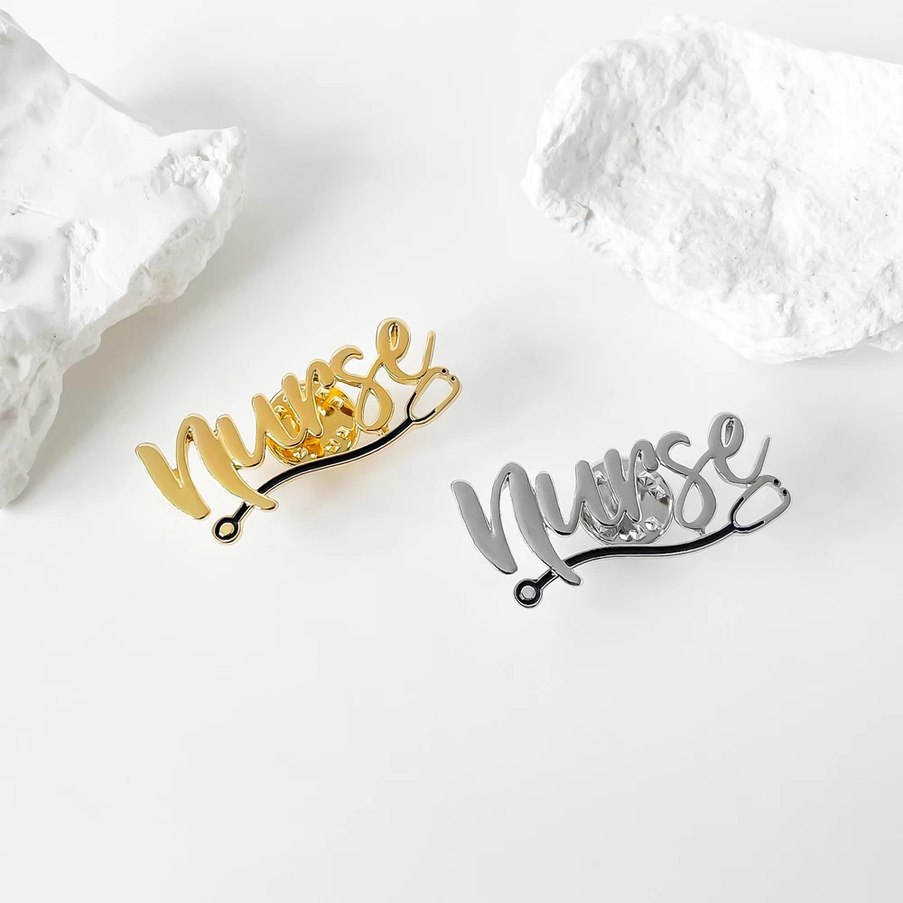 Hanreshe Medical Signature Brooch Pins Pharmacist Psychologist Badge Medal Jewelry Accessories for Doctor Nurse Collectibles
