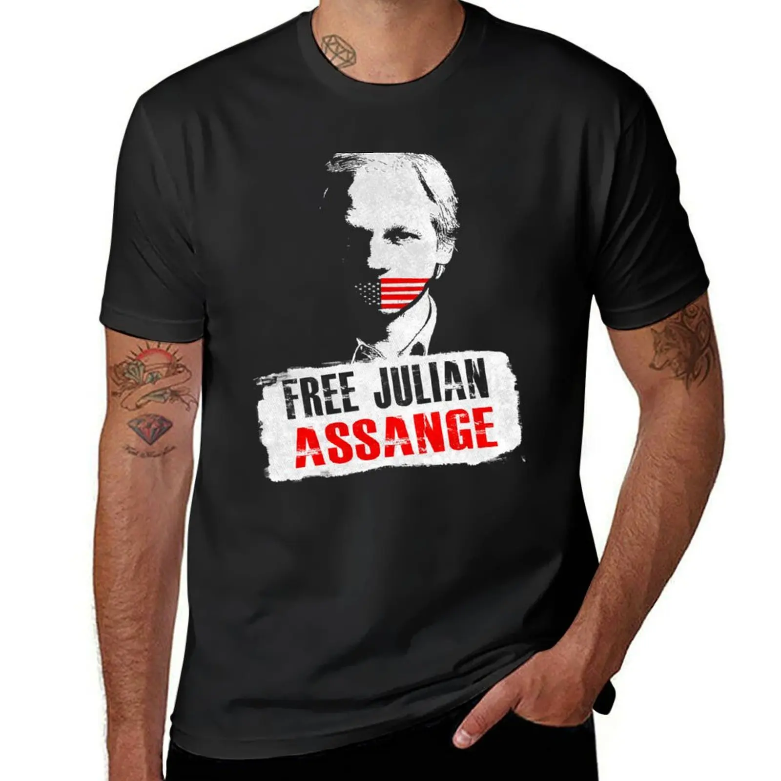 Befreie Julian Assange T-Shirt Short sleeve tee aesthetic clothes men clothes