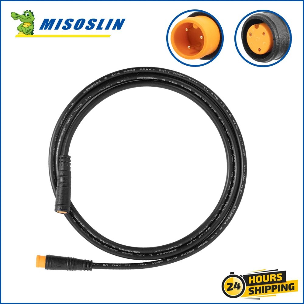 Extension Cable 3 Pin Sensor Electric Bicycle For BAFANG E-bike Brake Lever 100CM Male To Female Thumb Throttle Connector Cables