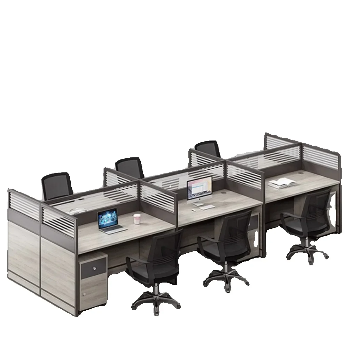 Desk Modern Simple Staff Desk Staff Card Seat Screen Card Seat Office Table and Chair Combination Four-person Workstation