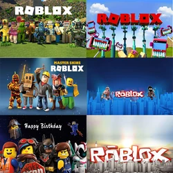 Roblox Game Shower Vinyl Hot Game Backdrop Cloth Kids Birthday Photo Background For Party Decoration Boys Backdrops
