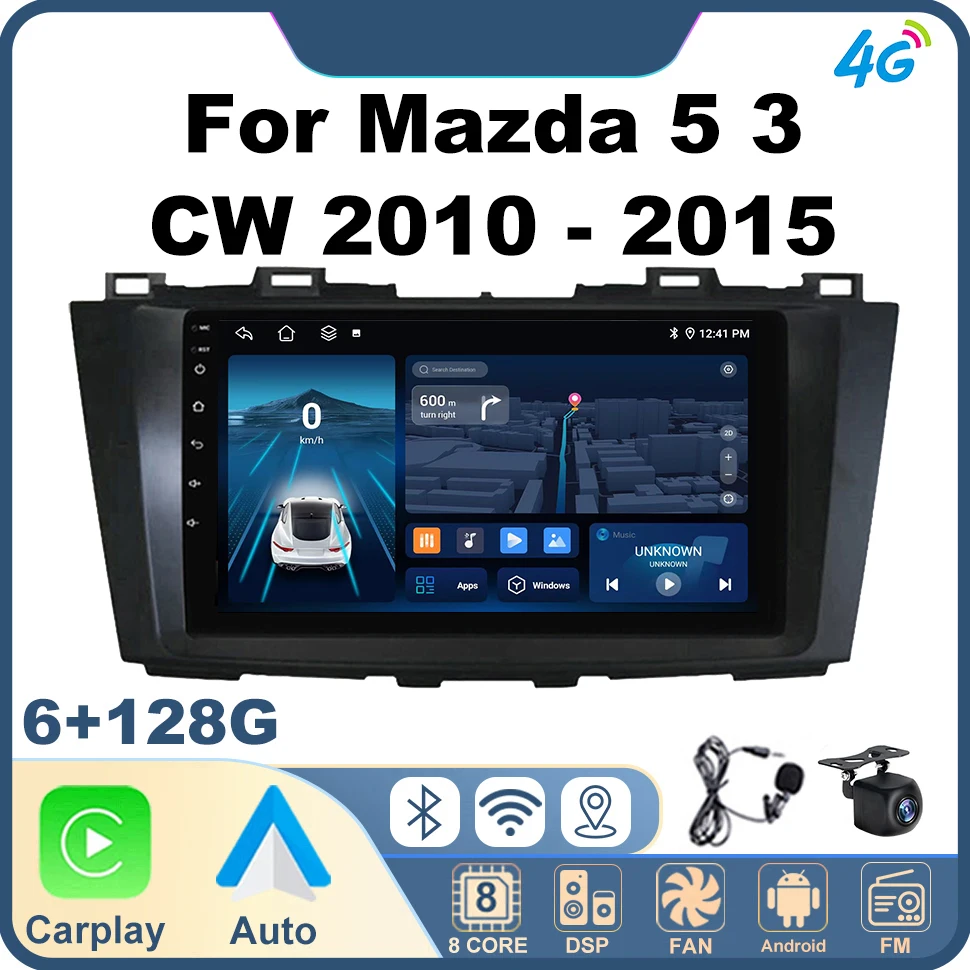 

Android 2 Din Car Radio for Mazda 5 3 CW 2010 - 2015 Wireless CarPlay Android Auto Navi GPS Multimedia Player Auto Smart Systems