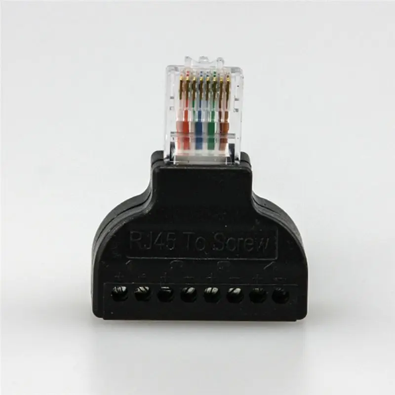 A75Q-RJ45 To 8 Pin Network Crystal Head Adapter Connector 8P8C Screw Terminal Terminal Block