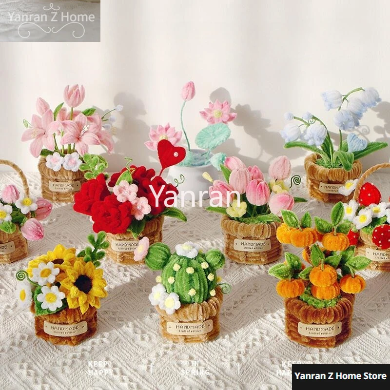 

Поворотная палочка ручной работы, упаковка материалов «сделай сам», роза в горшке, орнамент для торсионного бара «сделай сам», художественные и ремесленные проекты, как креативные подарки