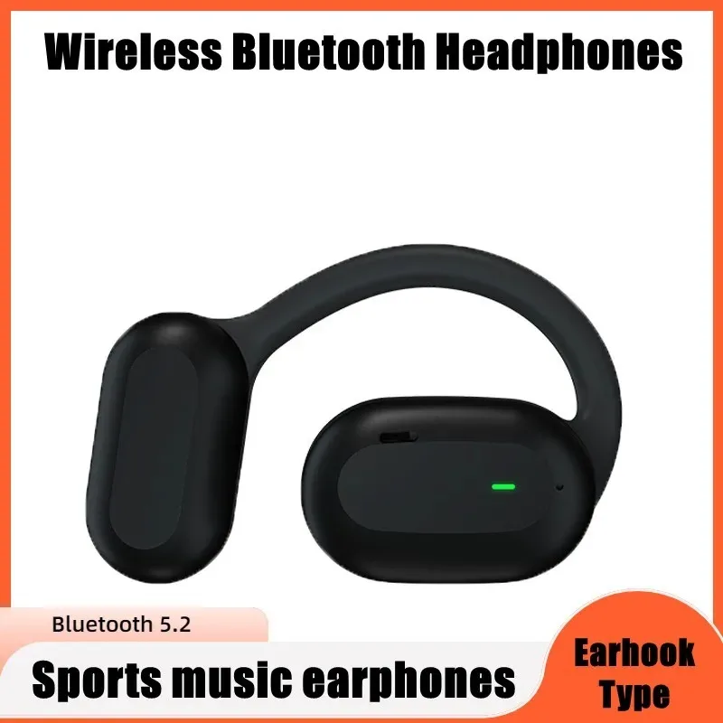 TWS Wireless Bluetooth Headphones Bone Conduction Not in The Ear Headset  Sports Game Music Heavy Bass Noise Reduction Earphones