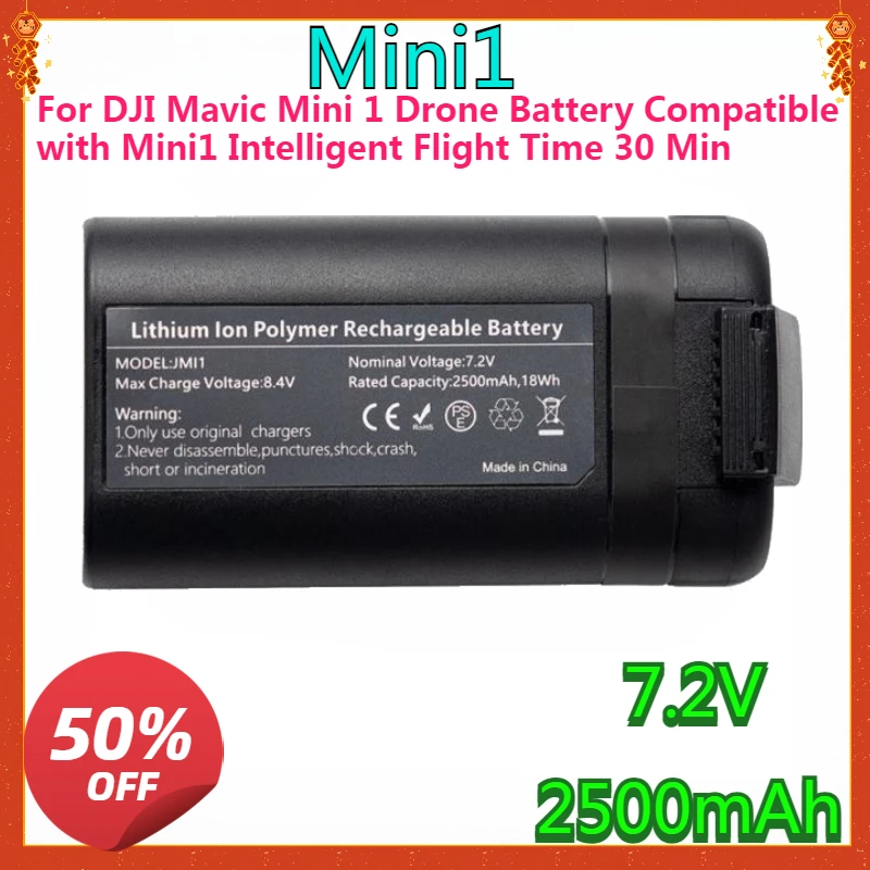 

New High-quality for DJI Mavic Mini 1 Drone Battery Compatible with Mini1 Intelligent Flight Time 30 Min Capacity 2500mAh