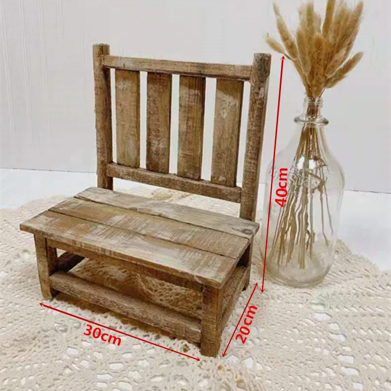 Children's Wooden Chair Shooting Props Baby Photography Props Baby Chair Sofa Wooden Posing Props Photography Furniture