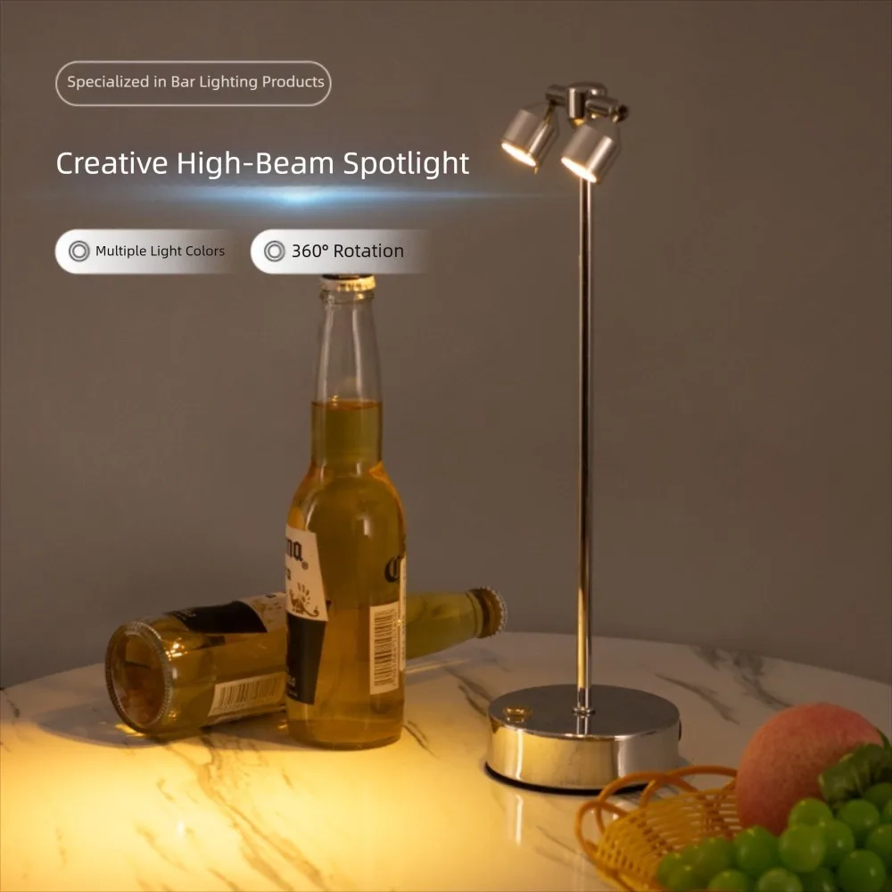 

Новая прочная модная высококачественная ретро светодиодная сенсорная настольная лампа с зарядкой, высокая полюсная ночная лампа, лампа для бара, кафе