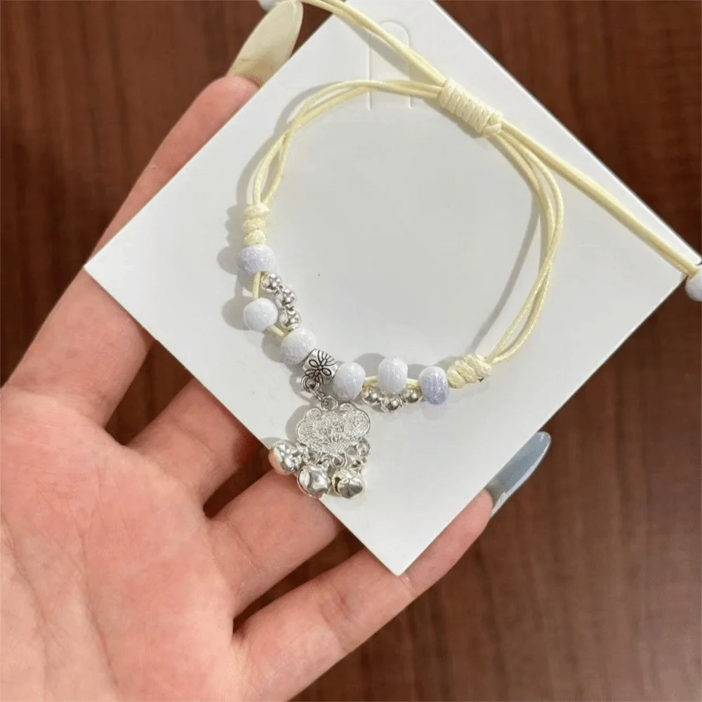 Art String Hand Rope Tassel Bracelet Male and Female New Safe Lock Bracelet Hand String Bracelet Girls