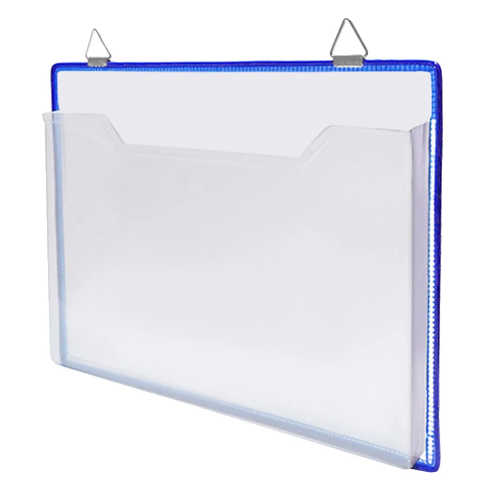 Saco de armazenamento de arquivo acessórios de escritório pasta recipiente transparente pendurado bolso plástico viagem para casa parede revista