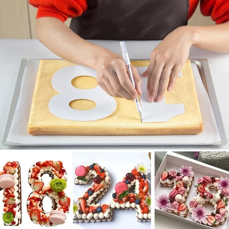 

0-9numbers Letters Numbers Shape Number Style Digital Shape Cake Mold Decorating Tools DIY Birthday Cake Moulds Baking Tools