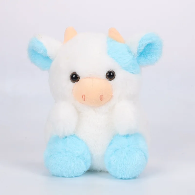 Kawaii Strawberry Cow Plush Toy for Children, Soft Doll, Multicolor Pillow, Holiday Gift, 20cm