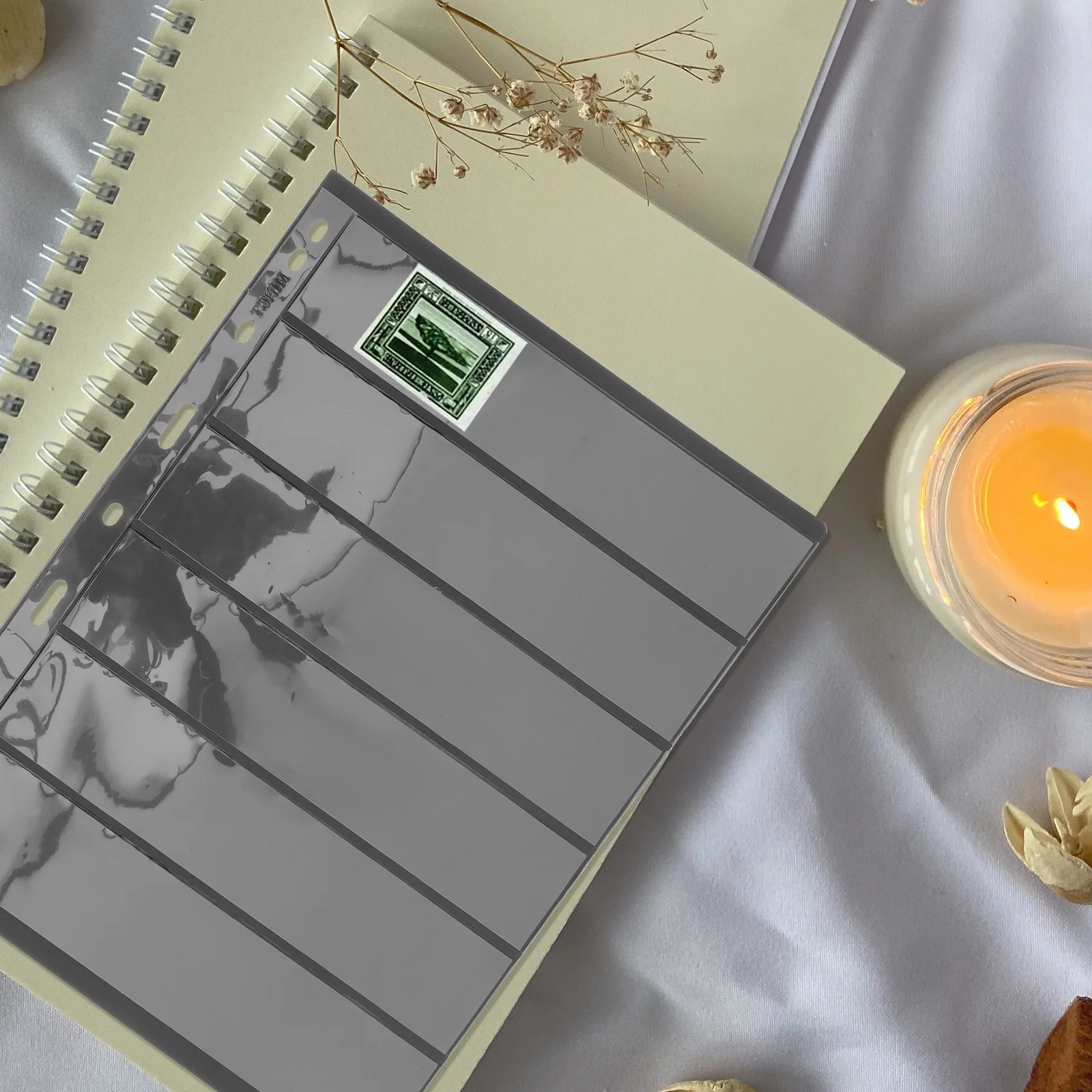 10pcs Stamp Stock Pages Transparent Double-Sided Coin Holder For Photo Card Collecting Organizer Stamp Collection Inserts Album