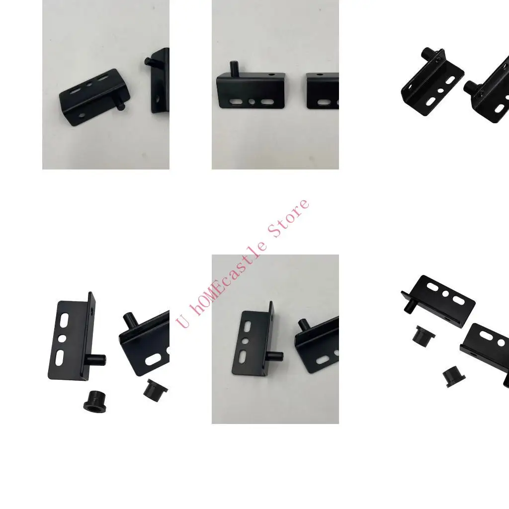 63HF 2 Pieces/set Thicken Black Iron Hinges Hardware Accessories