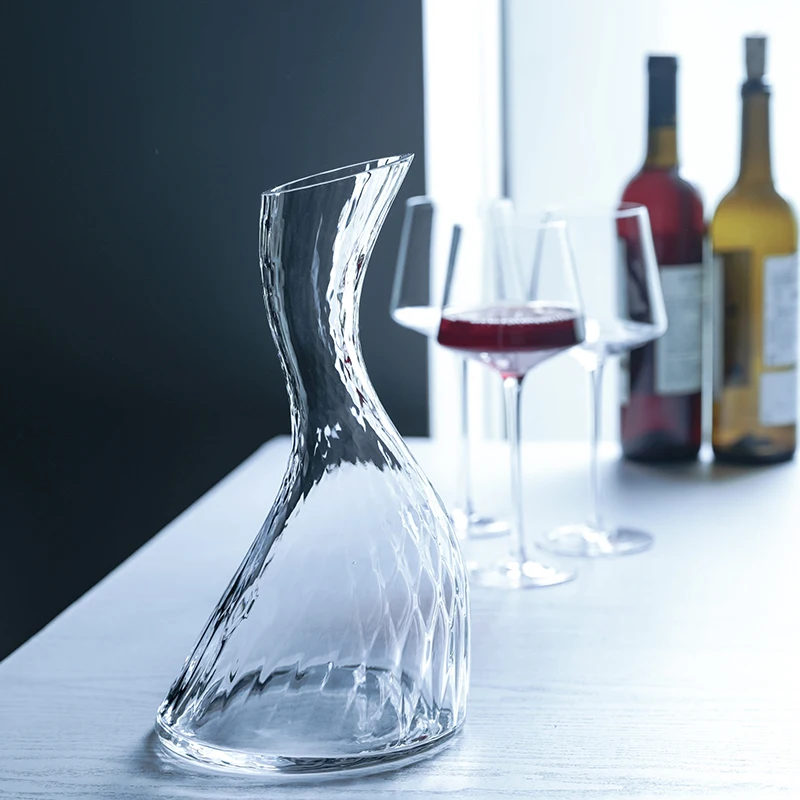 1300ML S Shaped Lead free Crystal Glass Wine Decanter Decorative Swan Aerator Carafe Glassware Ornament Supplies Accessories