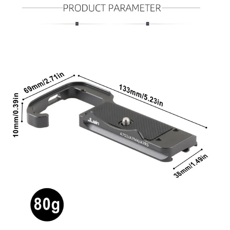 

Lightweight Quick Release Plate Aluminum Base Plate Suitable for A7R5/A7M4/A7S3 Camera