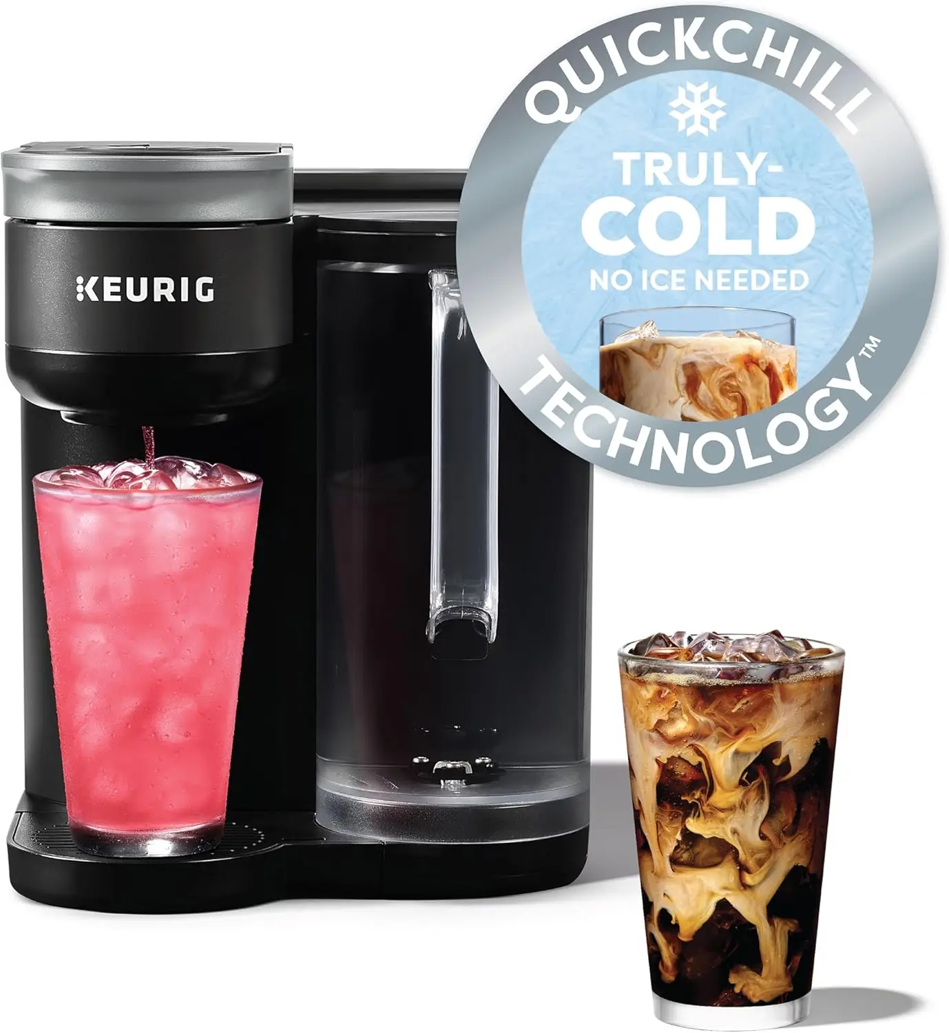 K-Brew+Chill Iced or Hot Single-Serve K-Cup Coffee Maker with MultiStream and QuickChill Technology, 70oz. Removable Rese