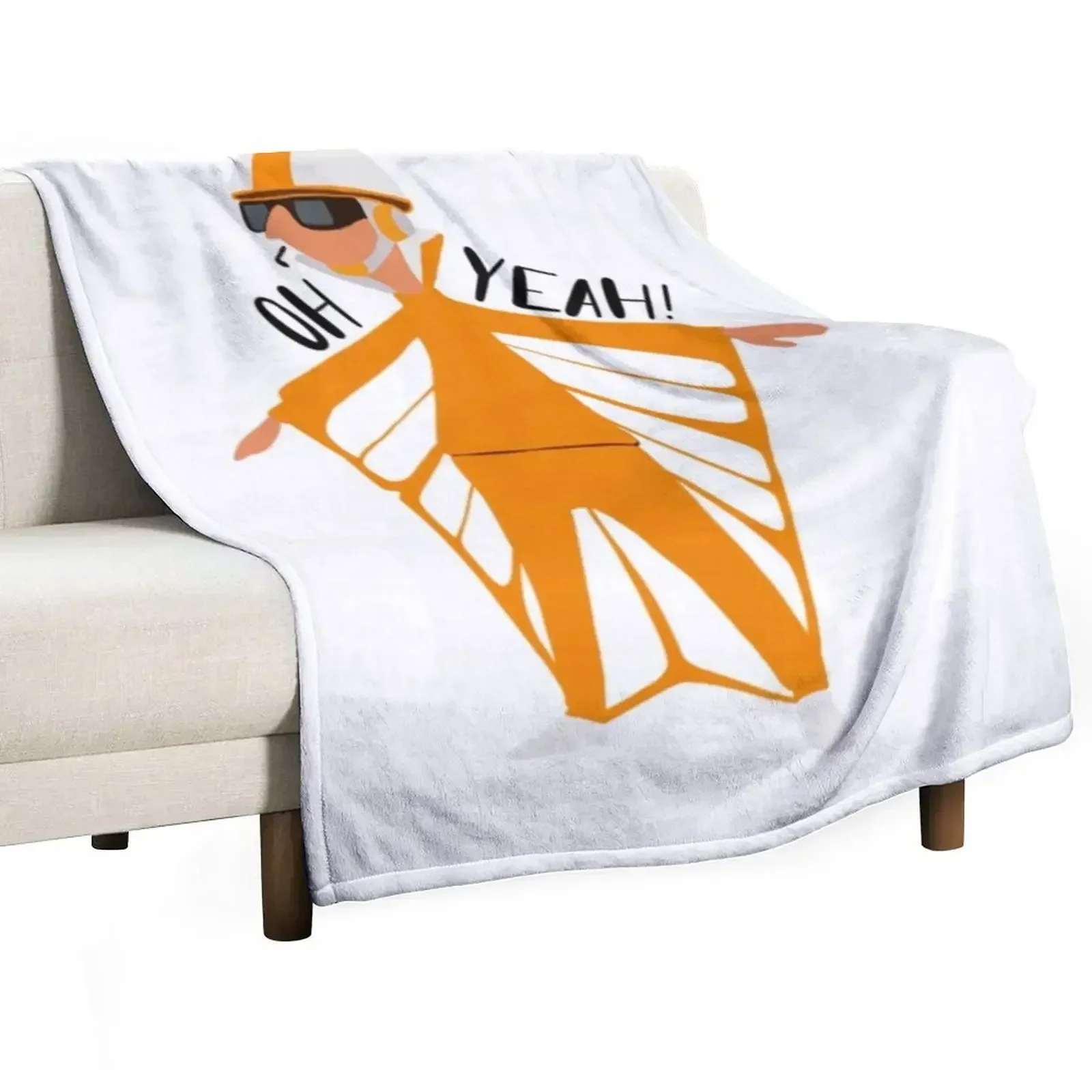 Oh yeah vector Throw Blanket Cozy Microfiber Throw Blanket for Home Bedroom
