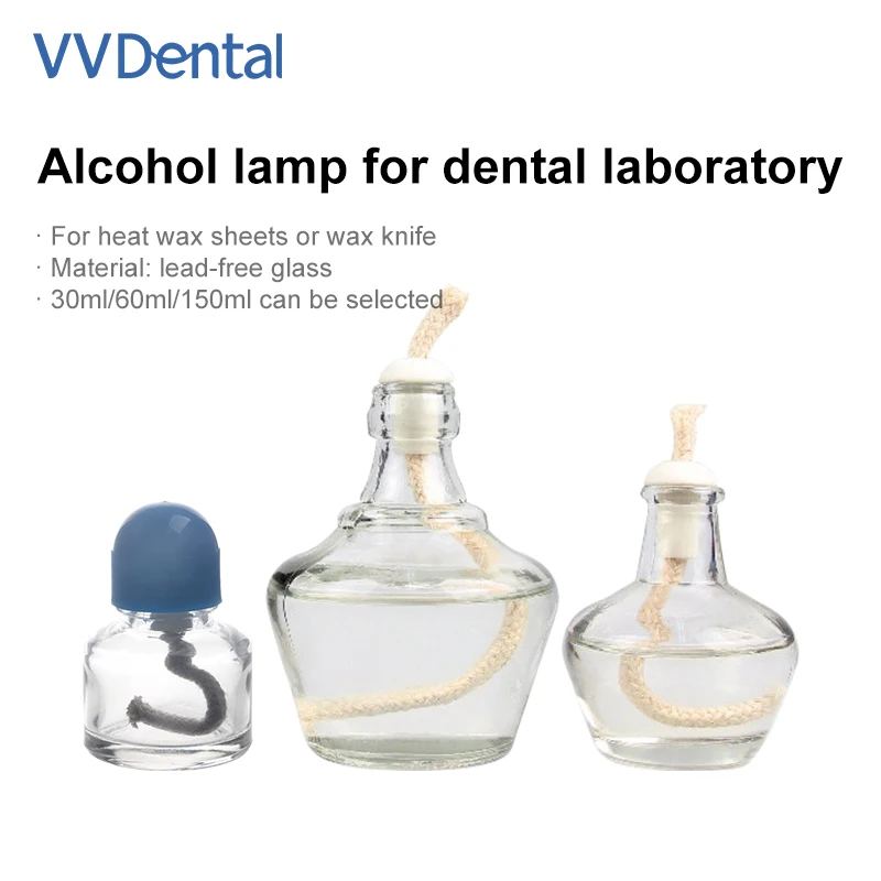 

VVDental Dental Alcohol Lamp Glassware Dentist Lab Accessories Anti-Drop for Heating Wax Knives and Red Wax Sheets Dental Tools