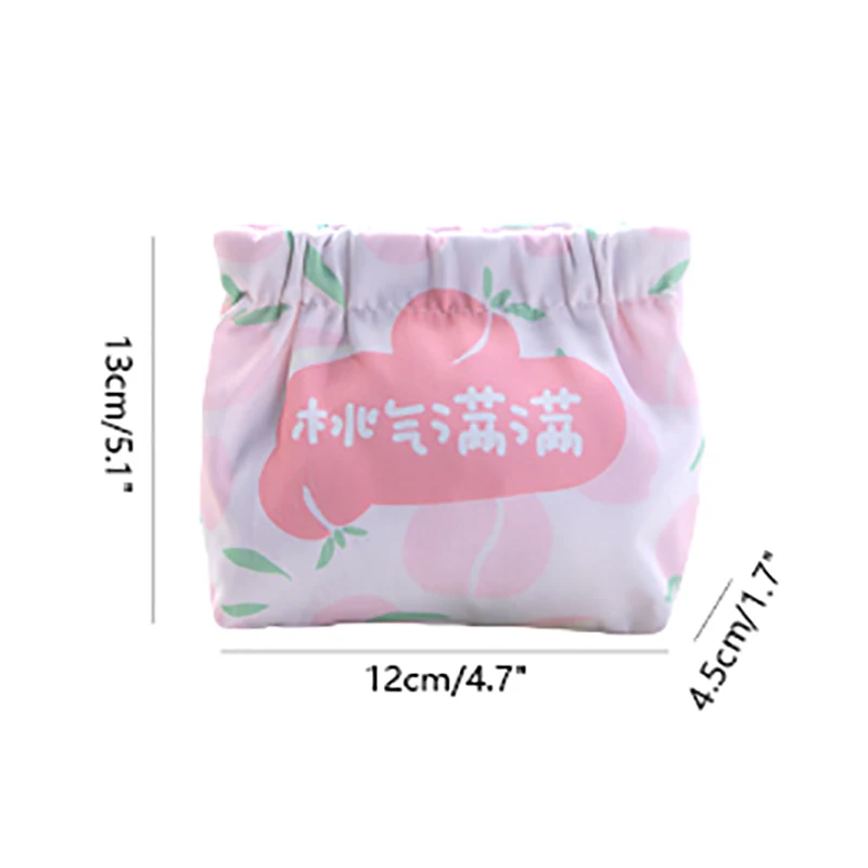 Automatic Closure PU Waterproof Lipstick Bag Samll Fresh Cartoon Data Cable Headphone Storage Bag Coin Purse Small Wallet