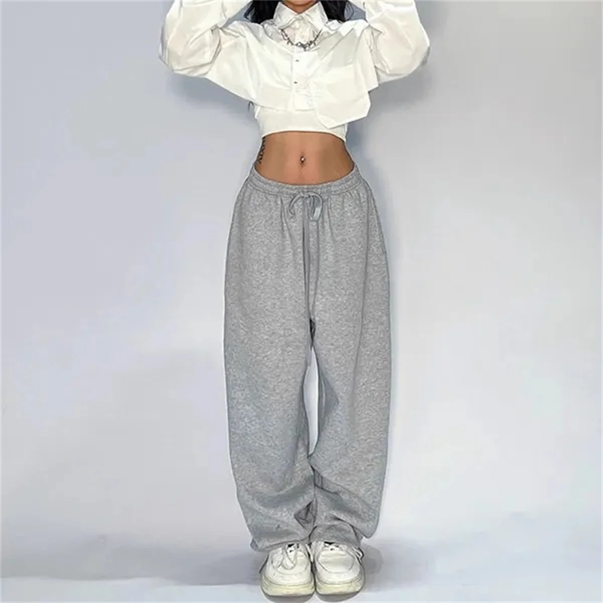 Women American Vintage Baggy Pants Y2K Hip Hop Joggers Oversized Trousers Female Casual Sports Sweatpants Spring Fall Streetwear