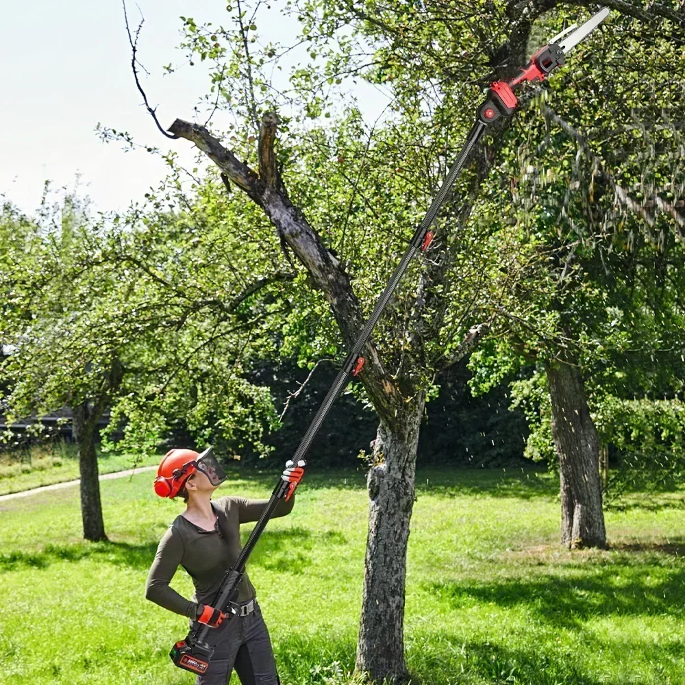 ONEVAN-Sierra de rama alta sin escobillas, poste telescópico, herramienta de poda de jardín inalámbrica para batería Makita de 18V, 4500W, 2,25 m