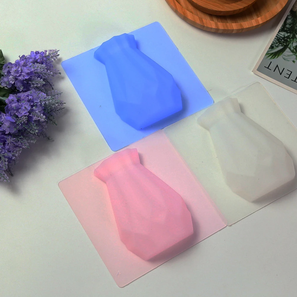 

3 Pcs Vertical Flower Pot Wall Hanging Vase Punch Free Stickers Mounted Planter Home Garden Decor Silicone Practical