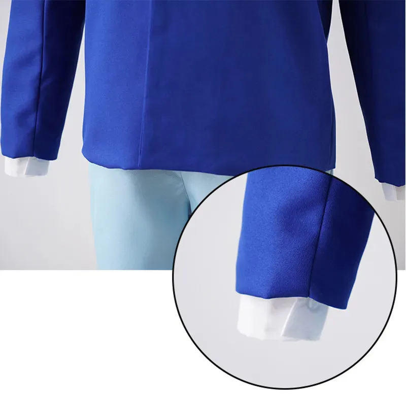 AA wat Anime Detective Conan Edogawa Cosplay hombres y niños disfraz de Halloween Konan uniforme conjunto de tela estudiante Performanc2025 nuevo