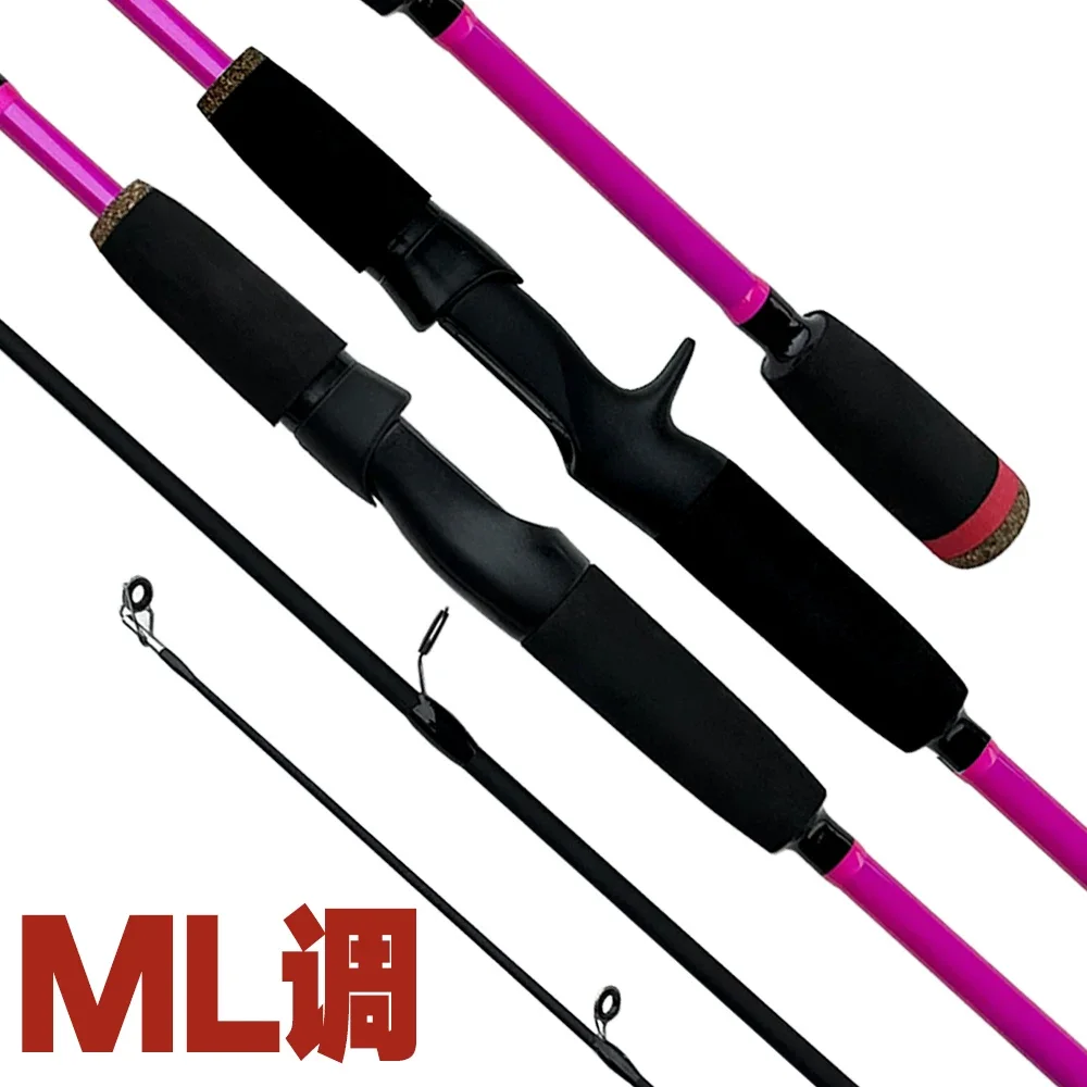 2 Sections ML Solid Tip Ultralight Spinning Fishing Rod 1.65/1.8M and 2000 Series Baitcasting Reel Combo for Carp Bass Pesca