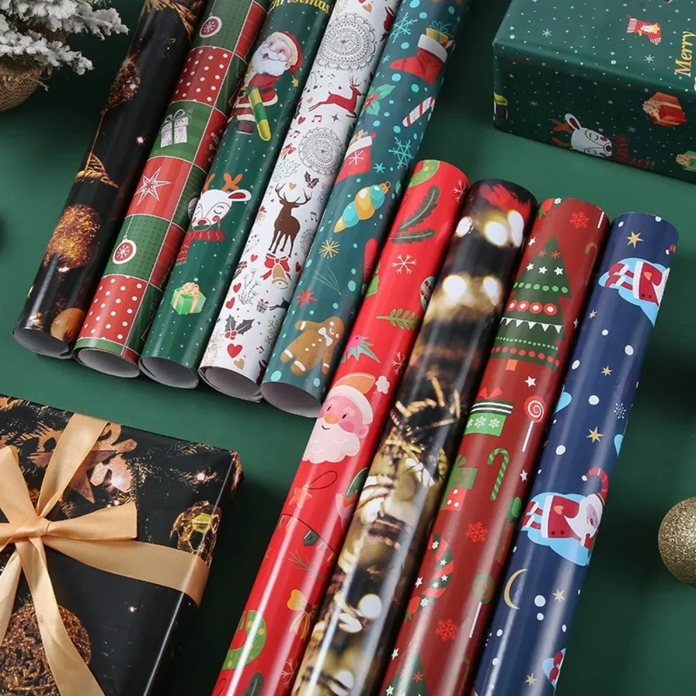 1/3/5Pcs DIY Supplies Merry Christmas Decoration Wrapping Gift Wrap Paper New Year Artware Packing Package Paper Christmas Pape