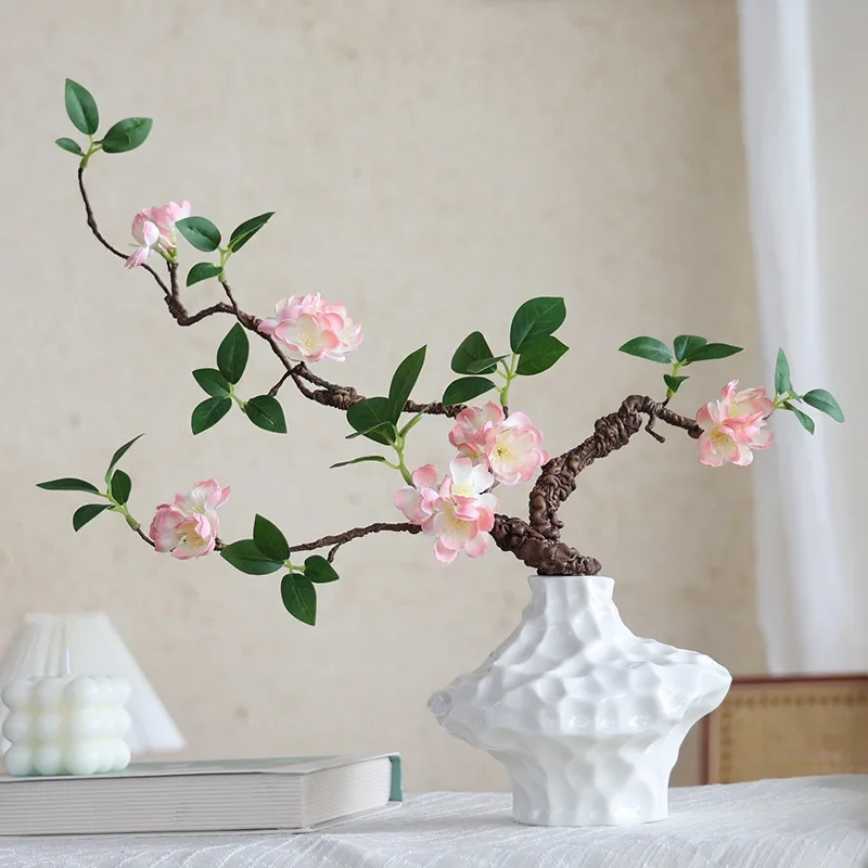 Ceramic Vase Hydroponic Three-dimensional Pleated Flower Vase Floral Arrangement Flowerpot Home Decoration Accessories
