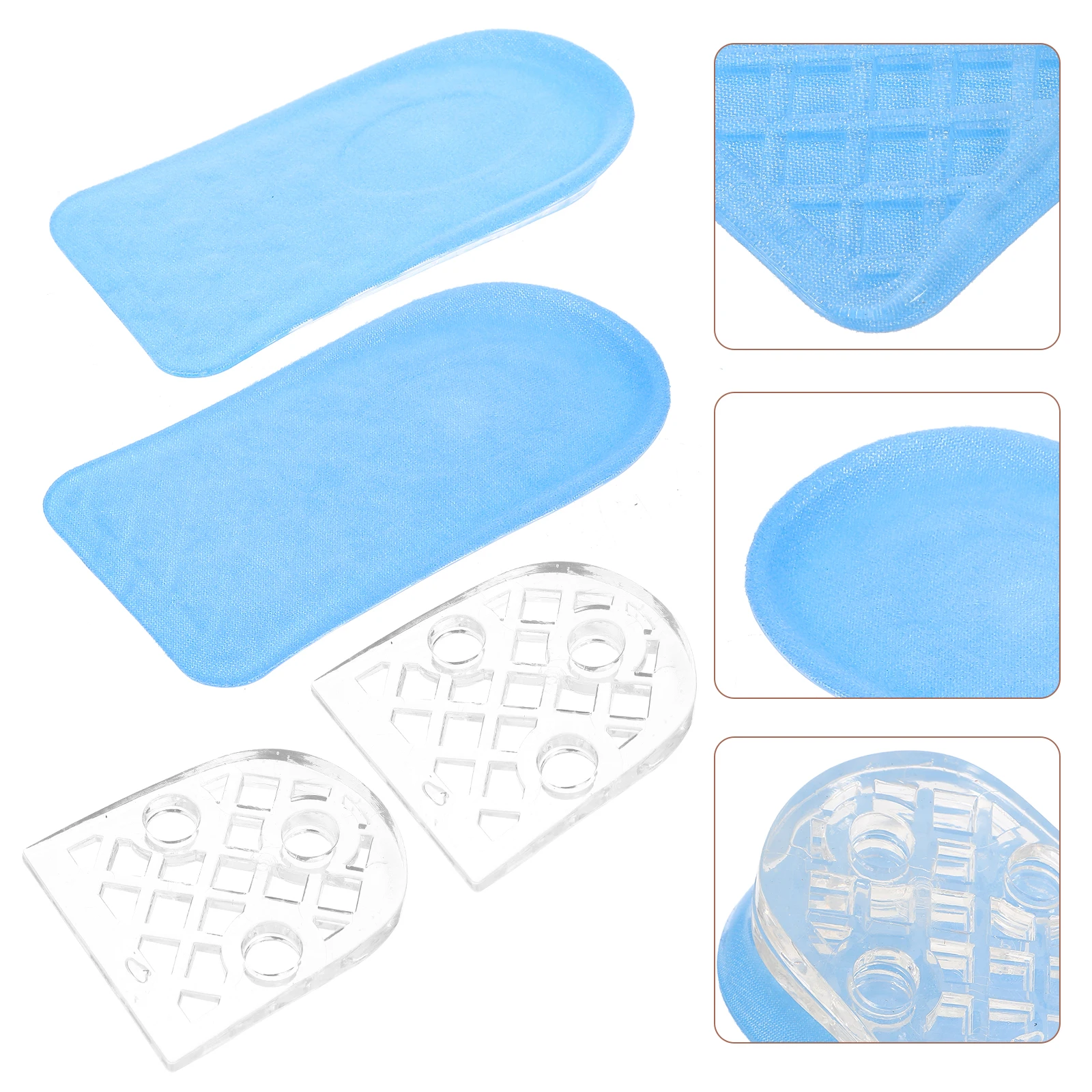 

2pcs Height Increase Insole Clear Heel Lift Inserts Adjustable Invisible Heightening Insoles For Plantar Fasciitis Knee Ankle