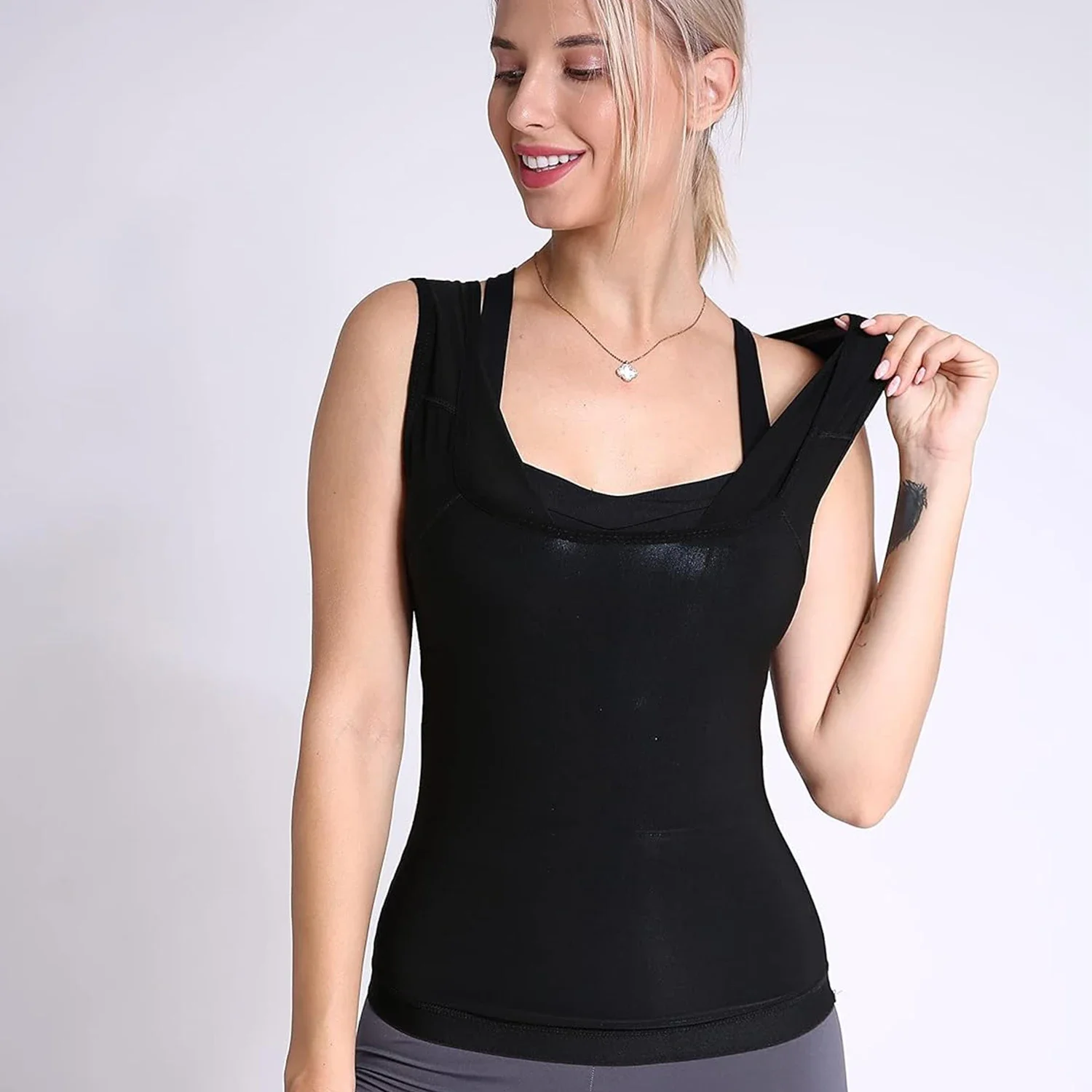 Sauna Suit Sweat Waist Trainer Vest for Women Sweat Workout Tank Top Shaper