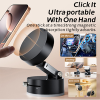 Double-Sided Suction Cup Magnetic Telephone Holder Lazy Multi-Function Foldable Storage Stand Vacuum Suction Mobile Phone Holder