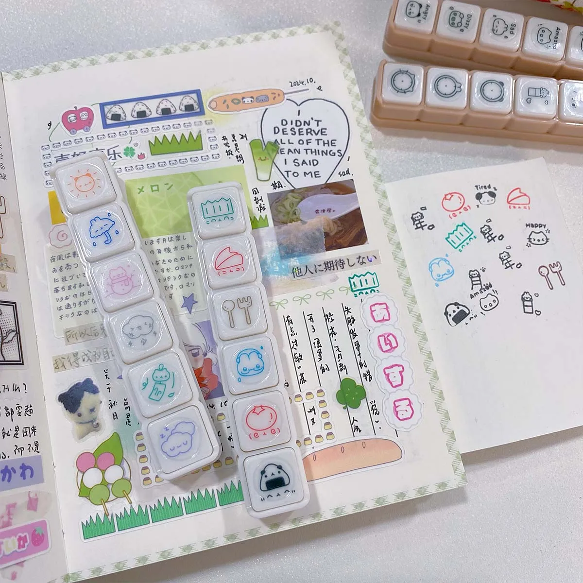 WAKAWAKA Kawaii Stamps Decorative Stamps for Scrapbooking Stationery For Arts Diy Crafts Album Journal Planner