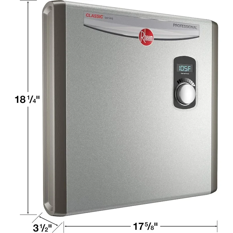 Aquecedor de água elétrico sem tanque Rheem RTEX-24 24kW 240V, cinza