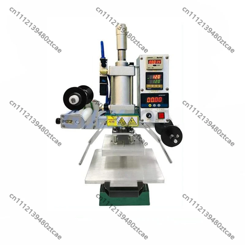 Pneumatic Digital Hot Stamping Machine, Automatic Bronzing Hot Press Device, LOGO Marking Tool  PVC Leather Wood and Book Making