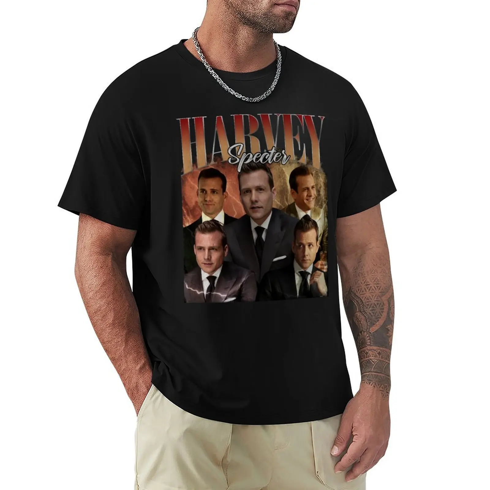 Retro Harvey Specter T-Shirt Lightweight Casual Summer T-Shirt