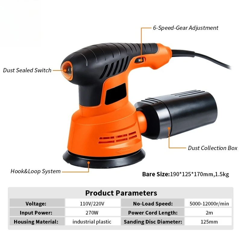 Effective Portable Small Mini Woodworking Metal Sanding Wall Putty Electric Plug-in Sand Mill