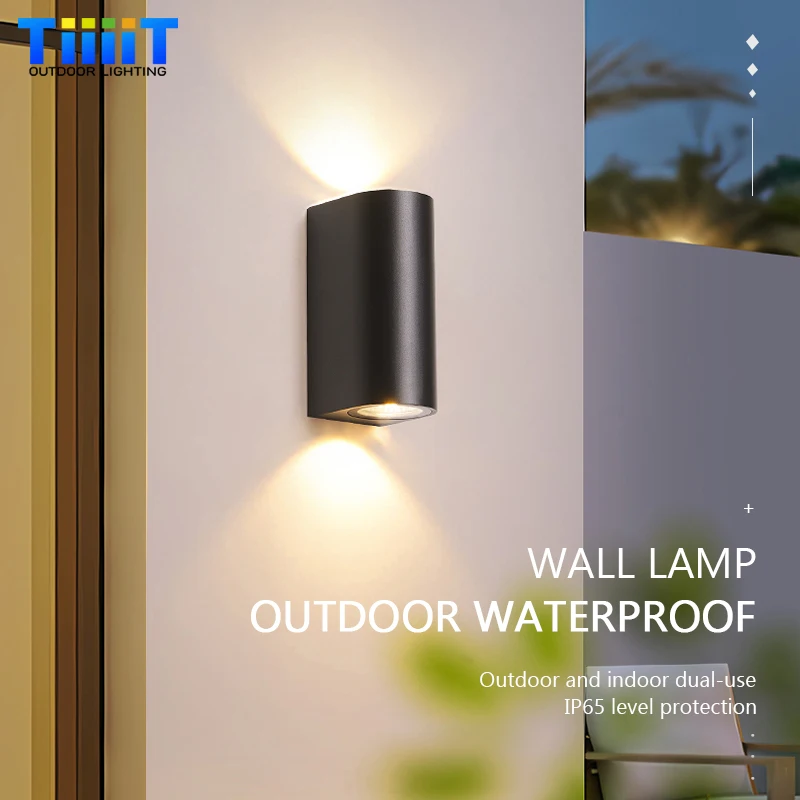 LED Wall Lamp Outdoor IP65 Waterproof GU10 Upper Lower Lighting Porch Courtyard Lights Indoor and Outdoor Decorative Wall Lamp