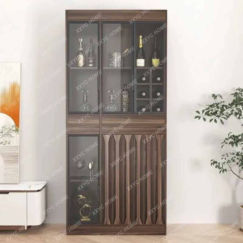 

Винный шкаф-витрина, пристенный шкаф для гостиной, буфет из массива дерева для столовой.