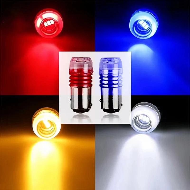 Car Tail Brake Light Strobe Flashing LED Lamp Motorcycle Warning Light Bulb Red Stronger Light 12V LED Rear Taillight