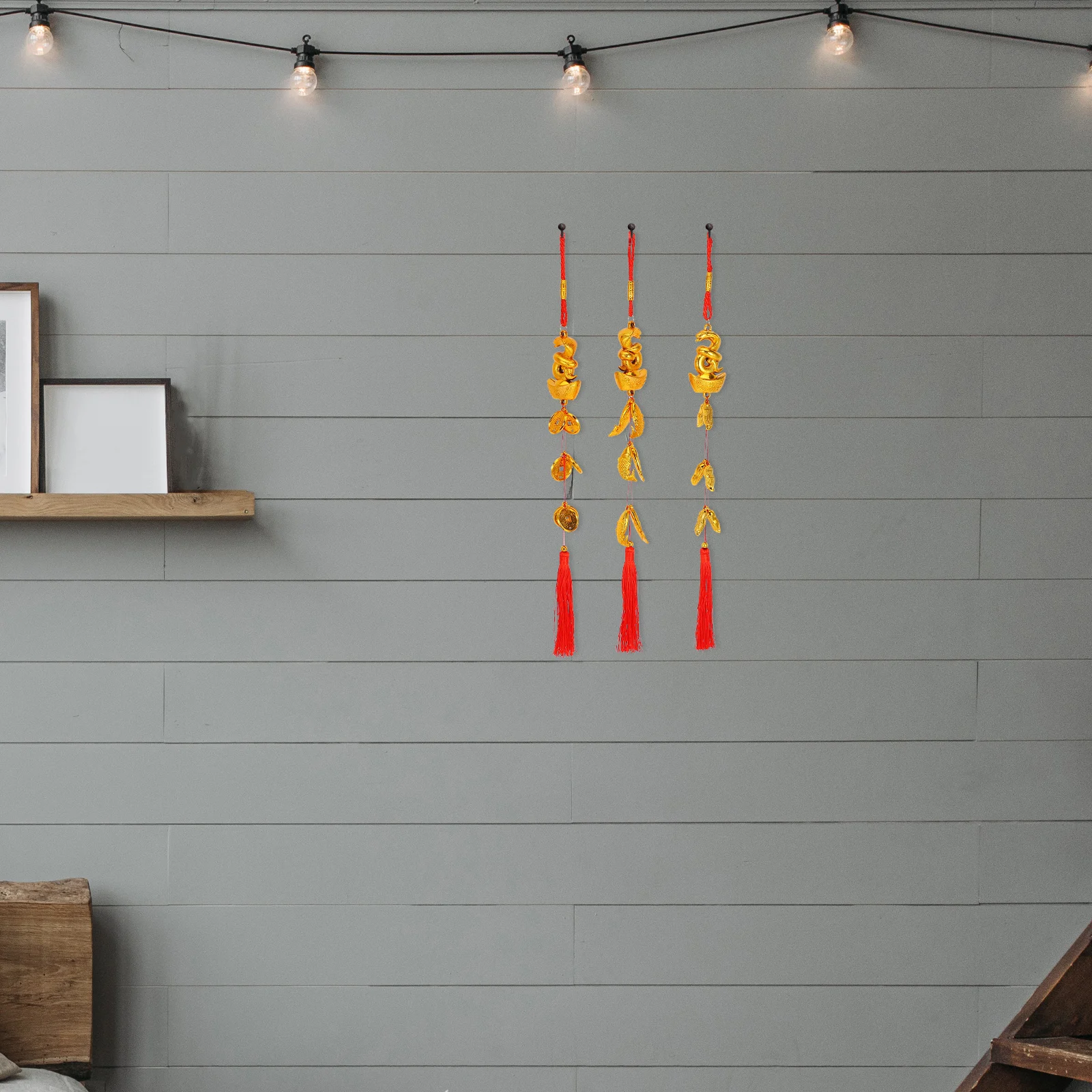 5 stks Bonsai Hangende Decor Chinees Nieuwjaar Hanger Slang Jaar Geluk Rijkdom Zegen Festival Ornament Autoruit Boom Decor