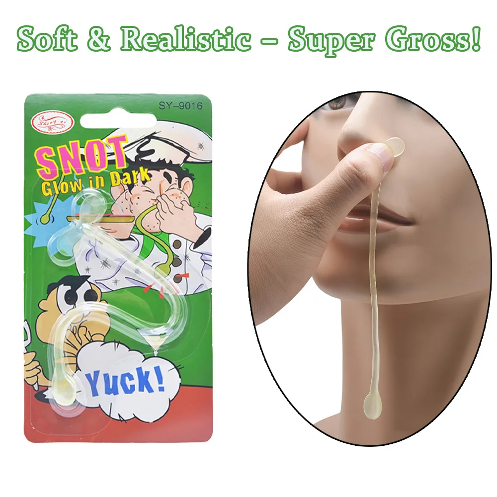 5 pièces drôle blagues pratiques jouet faux morve Gags accessoires nouveauté drôle faux morve jouets Halloween fête blague accessoires pour adultes enfants