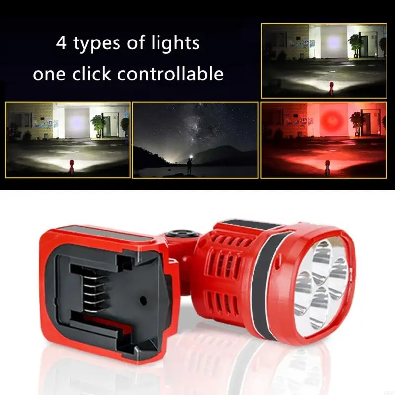 N58C 12W LED sem fio LED lanterna leve Spotlight para acampamento bateria 18V-20V