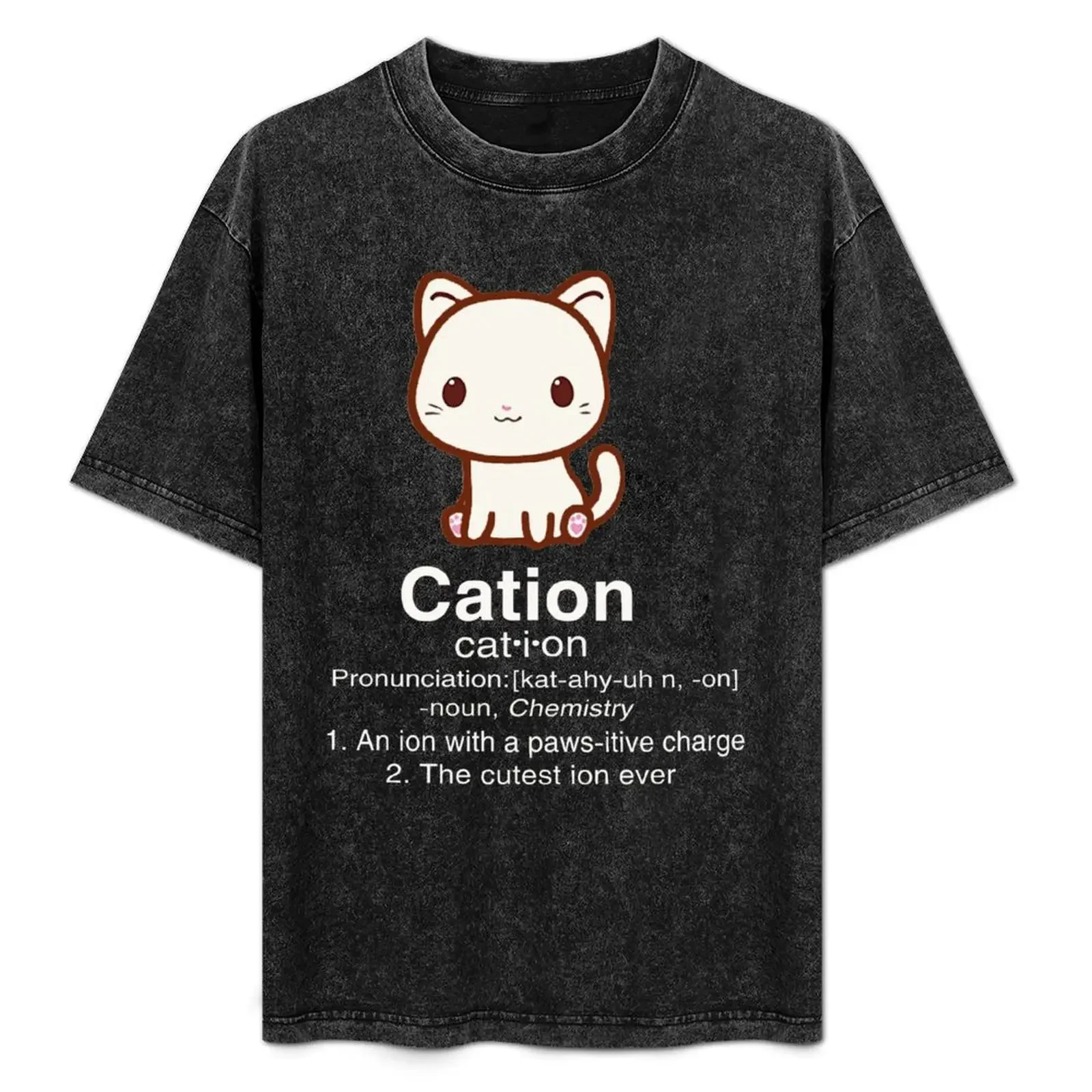 

Cute Science Cat T Shirt-Cation Chemistry Desinition for Women Men T-Shirt oversized graphic tee blacks Men's t shirts