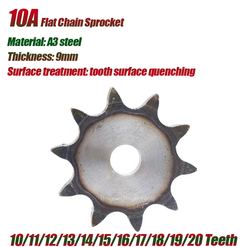 1pcs 10A Chain Drive Flat Sprockets 10/11/12/13/16-20 Teeth Pitch 5/8