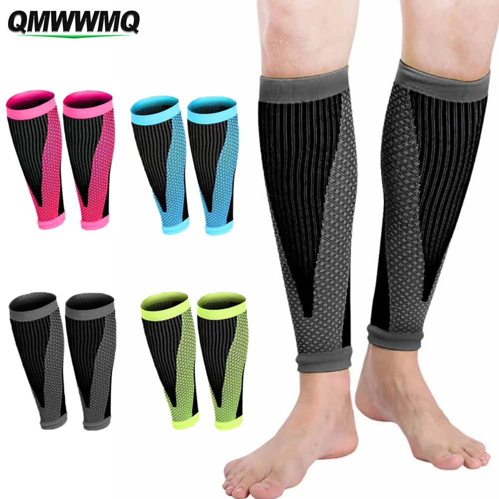 QMWWMQ 1Pair Calf Compression Sleeves for Men & Women - Calf Support Leg Compression Socks for Shin Splint & Calf Pain Relief